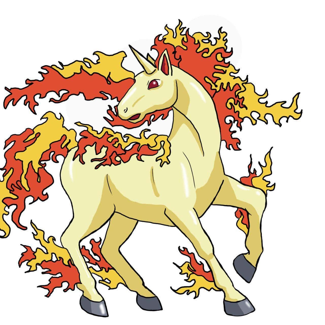 Flaming Rapidash Pokemon Art Crldym9megm9y14s Wallpaper