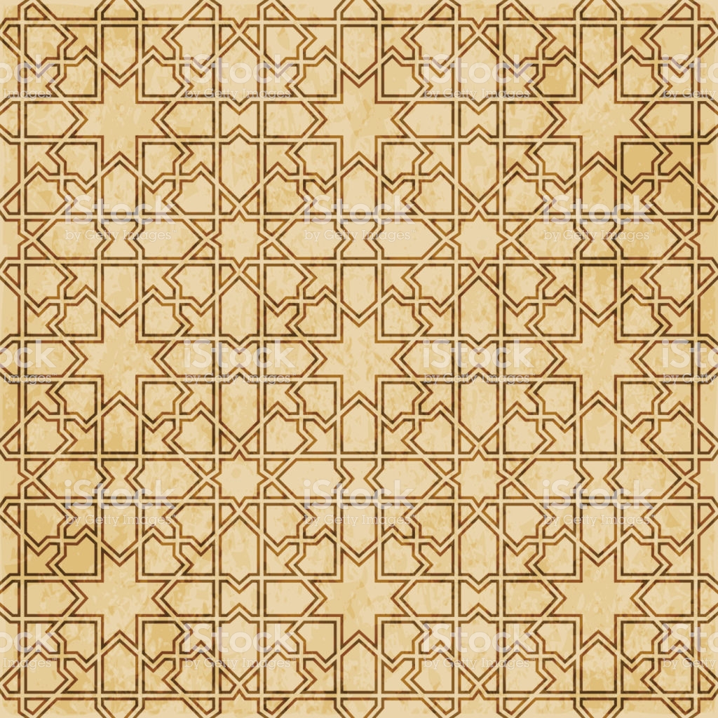 Retro Brown Islam Seamless Geometry Pattern Background Eastern