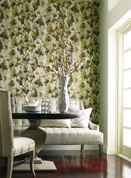 Mirage Wallpaper in Grey design by Candice Olson for York Wallcovering