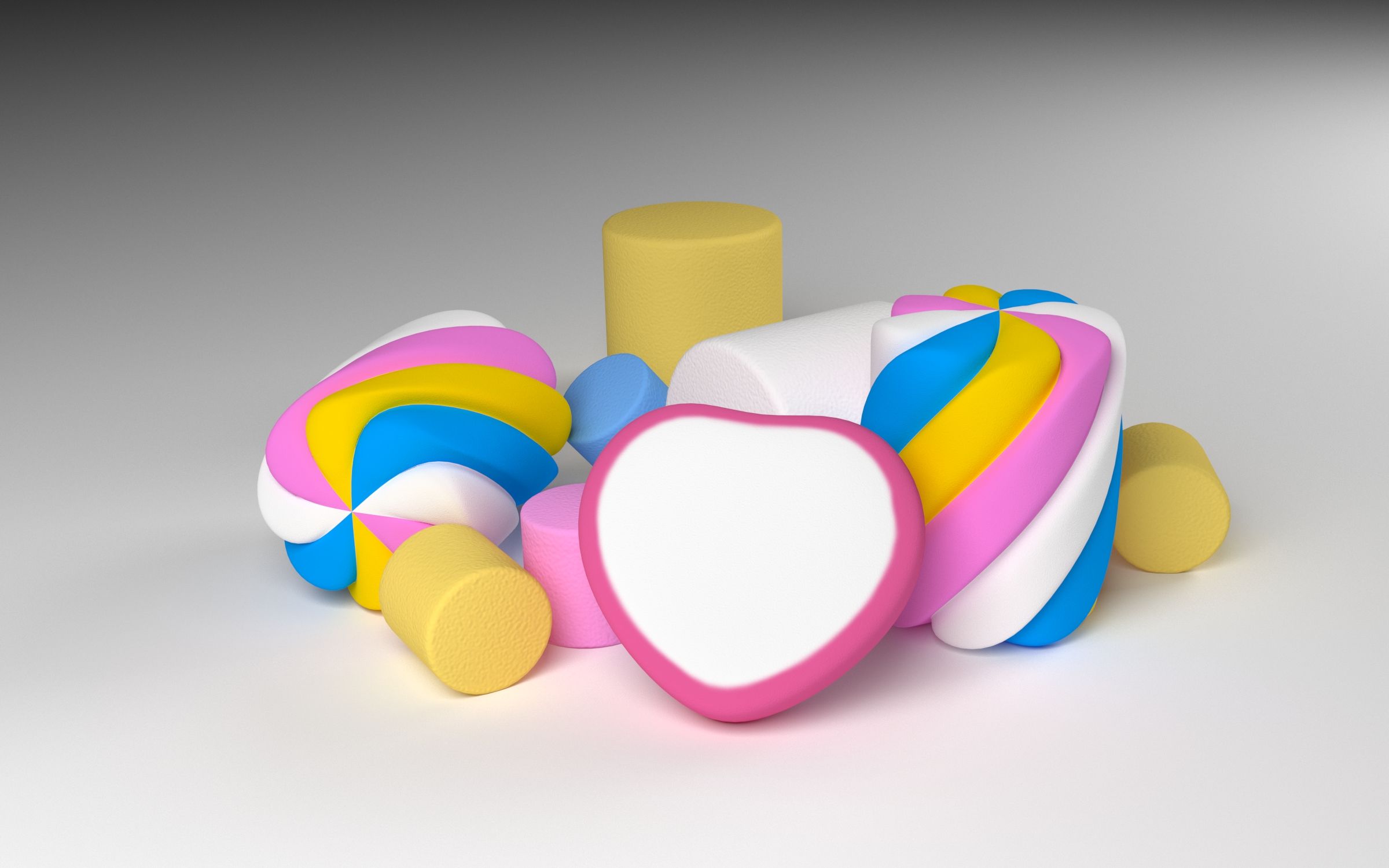 Marshmallow 3d Models Wallpaper
