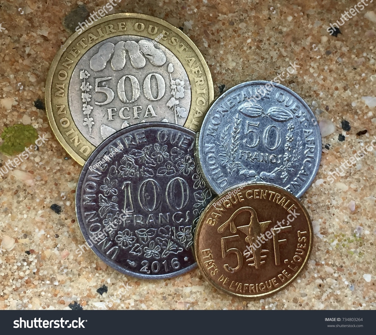 Various Fcfa Moary Symbol Xof Coins Stock Photo Edit Now