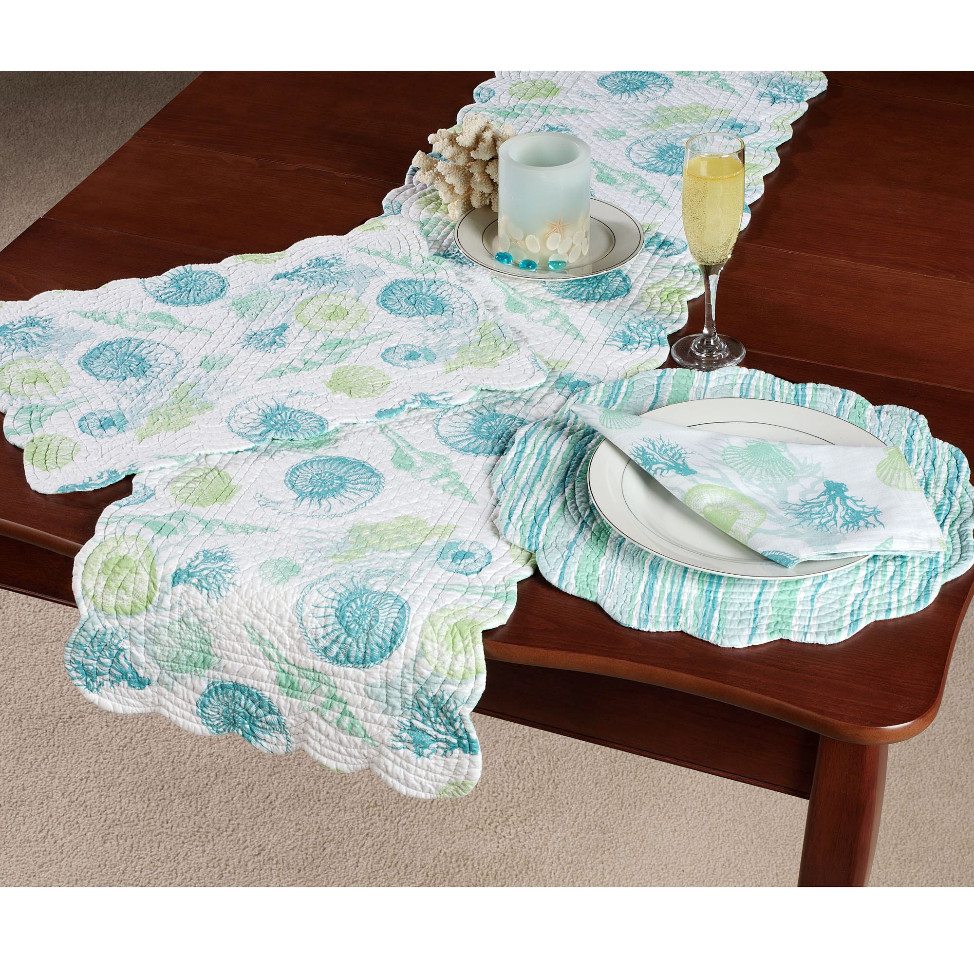 St Augustine Quilted Table Runner Multi Cool X