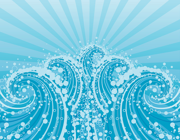Background Vector Graphics Water Bubbles Wave