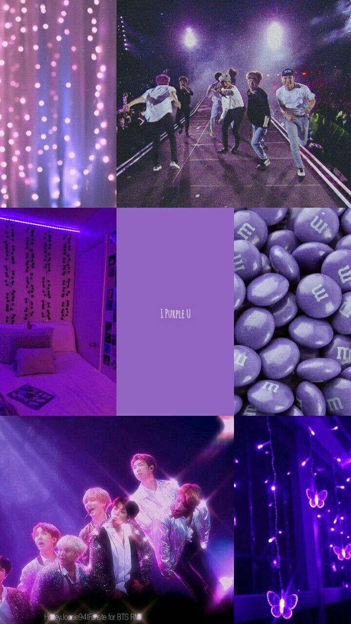 Bts Ot7 Purple Aesthetic Wallpaper