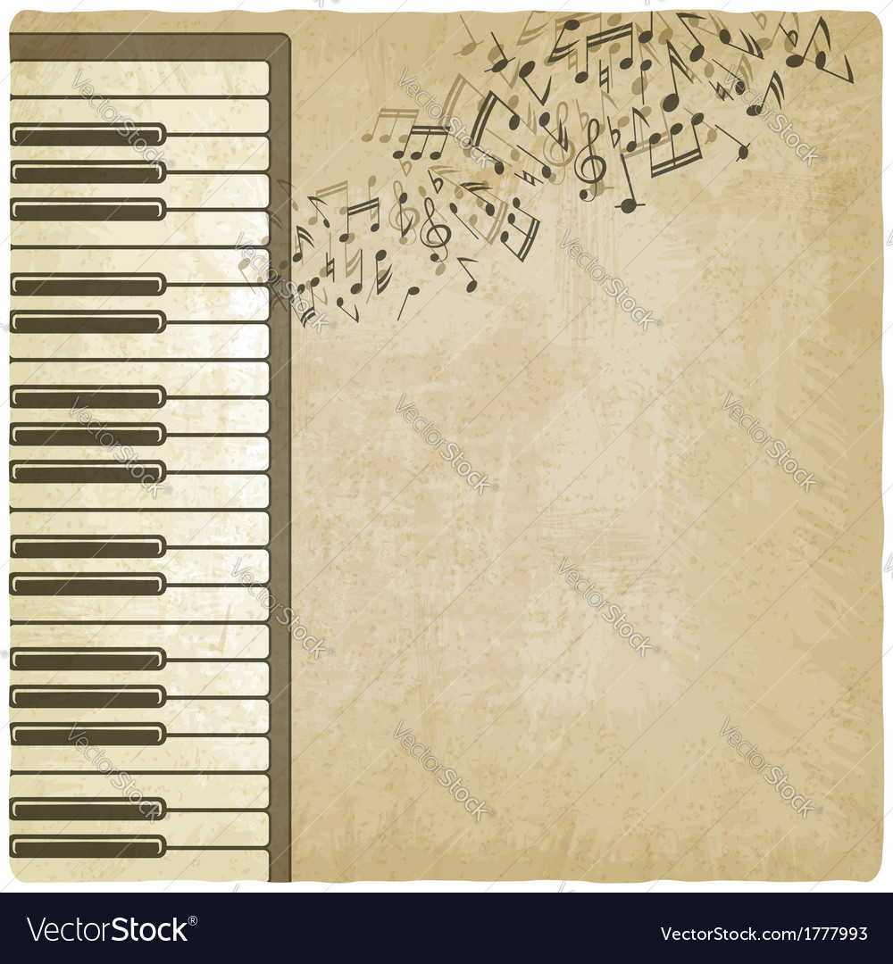 Vintage Background With Piano Royalty Vector Image