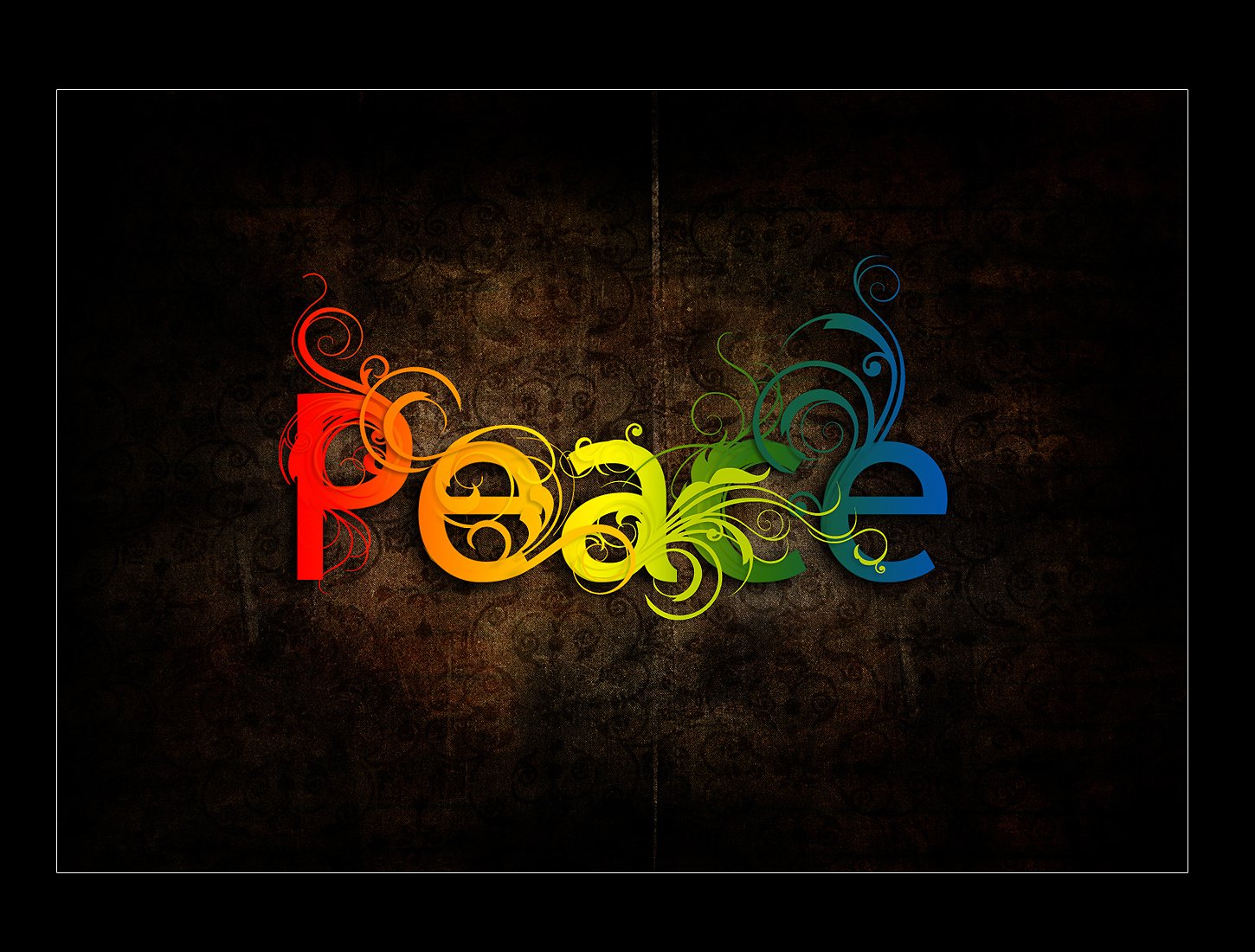 The Word Peace Colorful   wallpaper