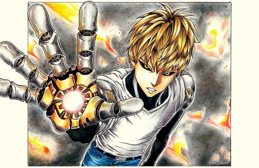 Genos One Punch Man By Ajkasketch