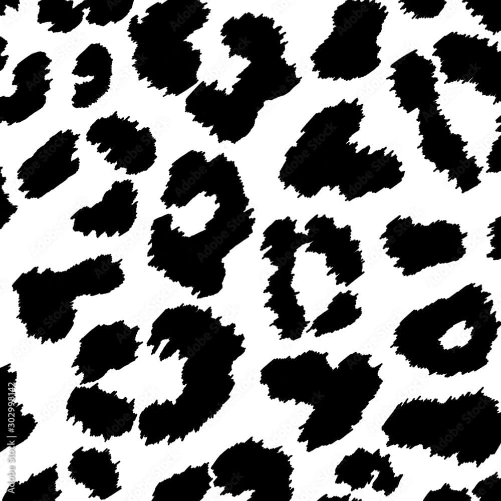 A Bold And Abstract Black White Animal Print Wallpaper