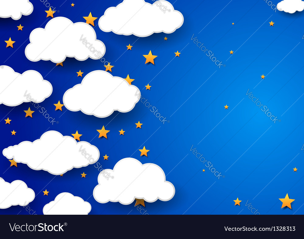 Night Sky Background Childish Wallpaper Vector Image