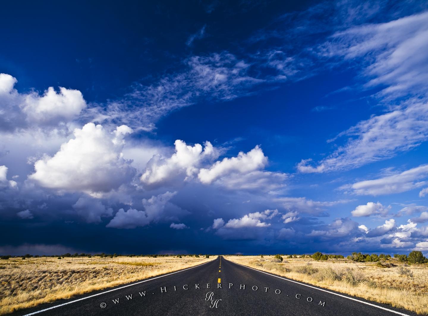 Free wallpaper background Endless Desert Road Storm Clouds New Mexico