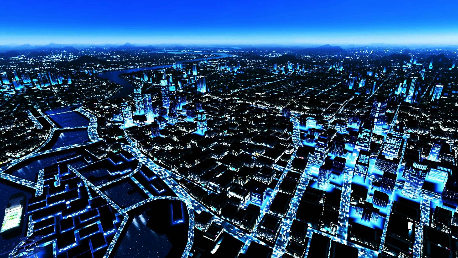 Edge Dreamscene Live Wallpaper Night Skyline 1080p