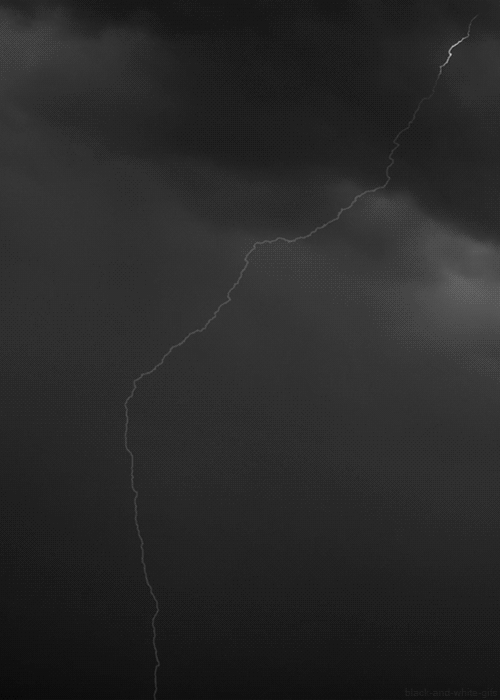 Lightning Gif Black And White Landscape