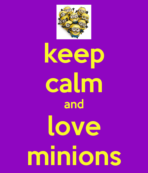 keep calm and love purple minions