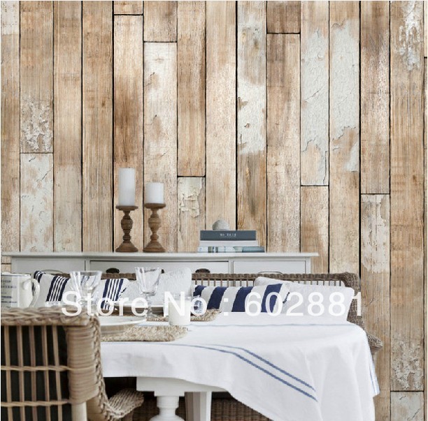 Natural Wood Panel Print Pure Paper Wallpaper High Quality Wall