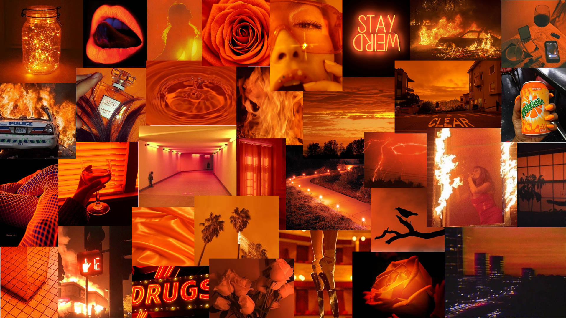 Dark Orange Aesthetic Wallpaper Image Picture