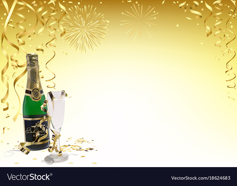 Gold Happy New Year Background Royalty Vector Image