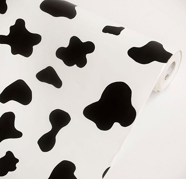 Cow Print Wallpaper Pictured Animal Self Adhesive