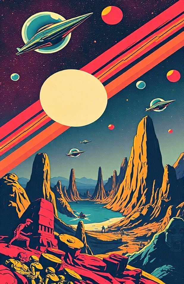 Retro Sci Fi Wallpaper