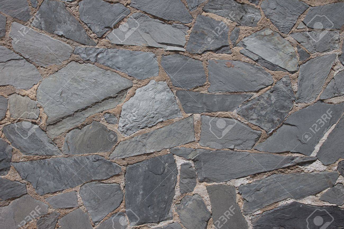 Granite Flagstone Pavement Wall Background Stock Photo Picture