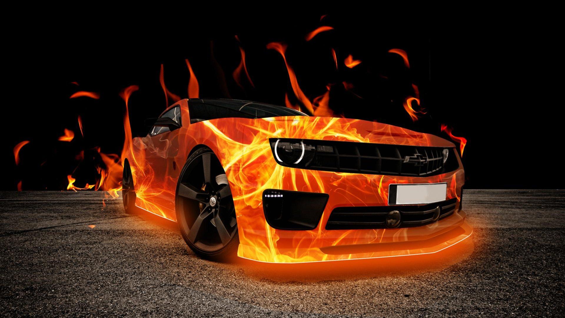 Chevlorete In Flame Projects To Try Sports Car Wallpaper