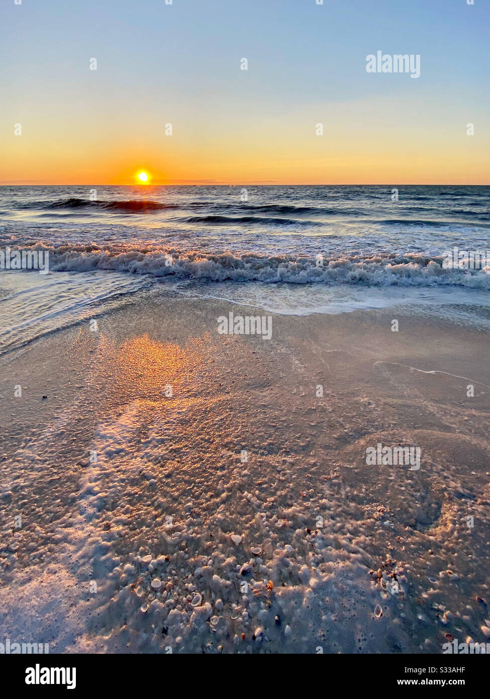 Sunset On Marco Island Florida Stock Photo