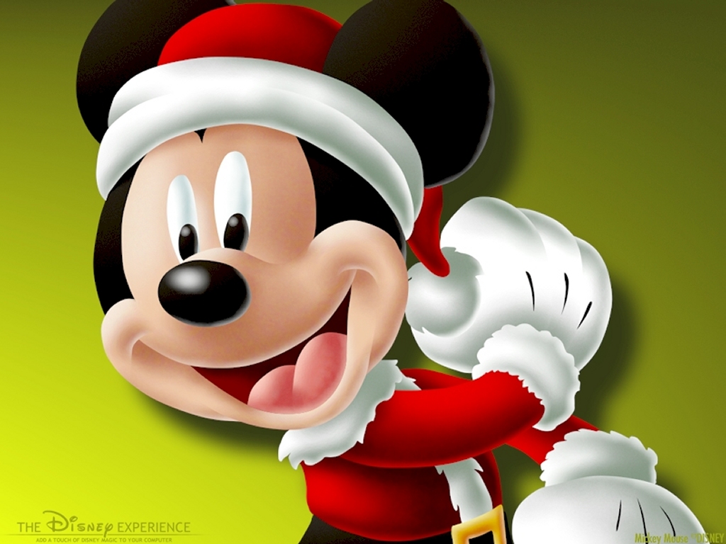 Mickey Mouse Vestido De Santa Claus Reparte Regalos