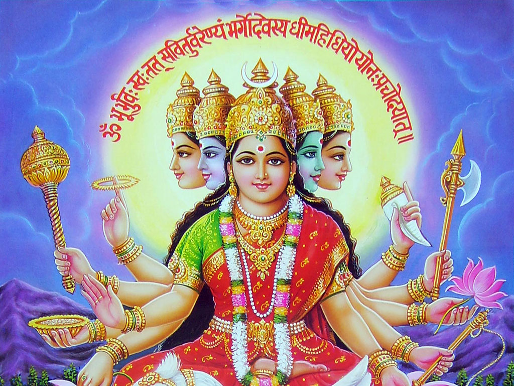 Gayatri Mantra Hindu God Wallpaper