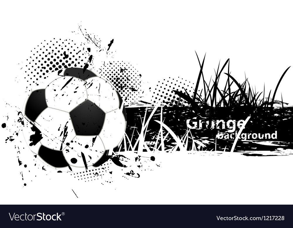 Grunge Background With Soccer Ball Royalty Vector Image