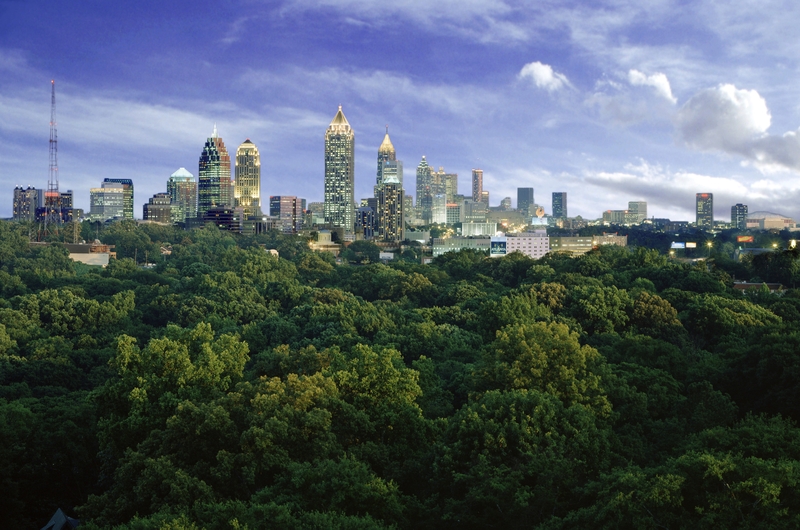 Atlanta Wallpaper Art Skyline HD Desktop