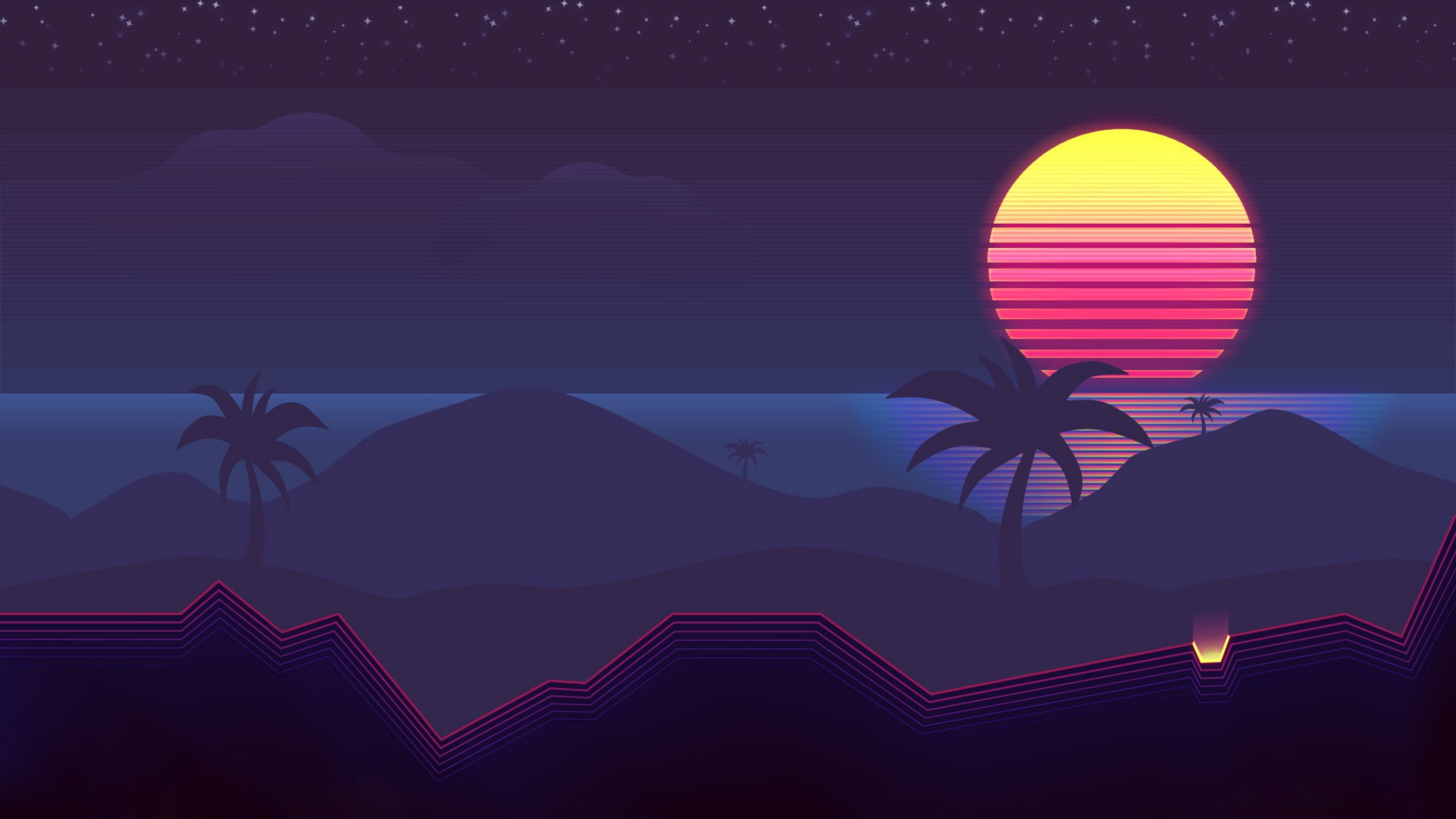 Synthwave Desktop Wallpaper Posted By Ryan Simpson