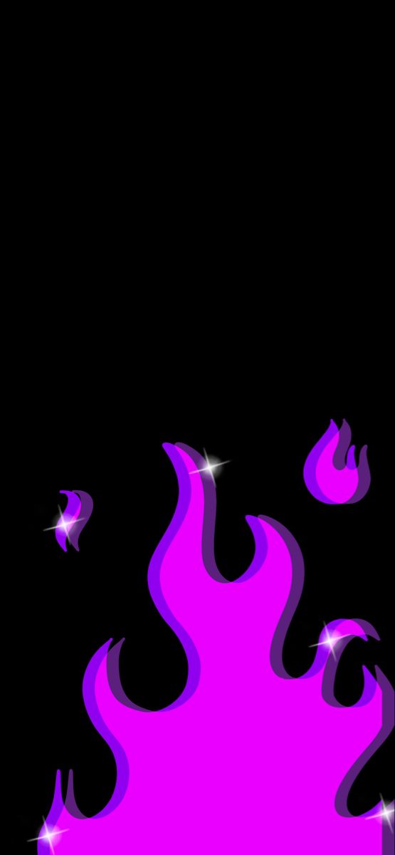 Purple Baddie iPhone Flames Wallpaper Aesthetic