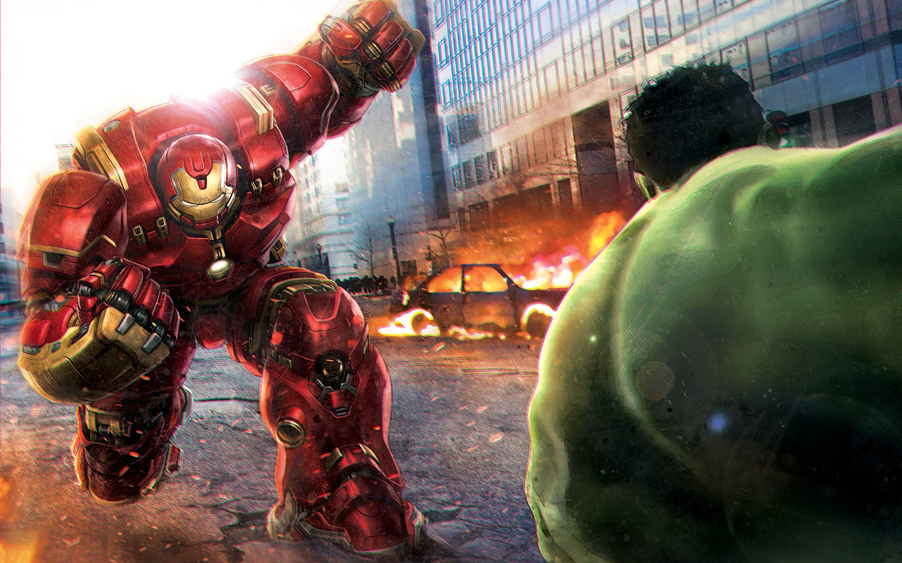 Hulk Vs Hulkbuster HD Wallpaper Background Image