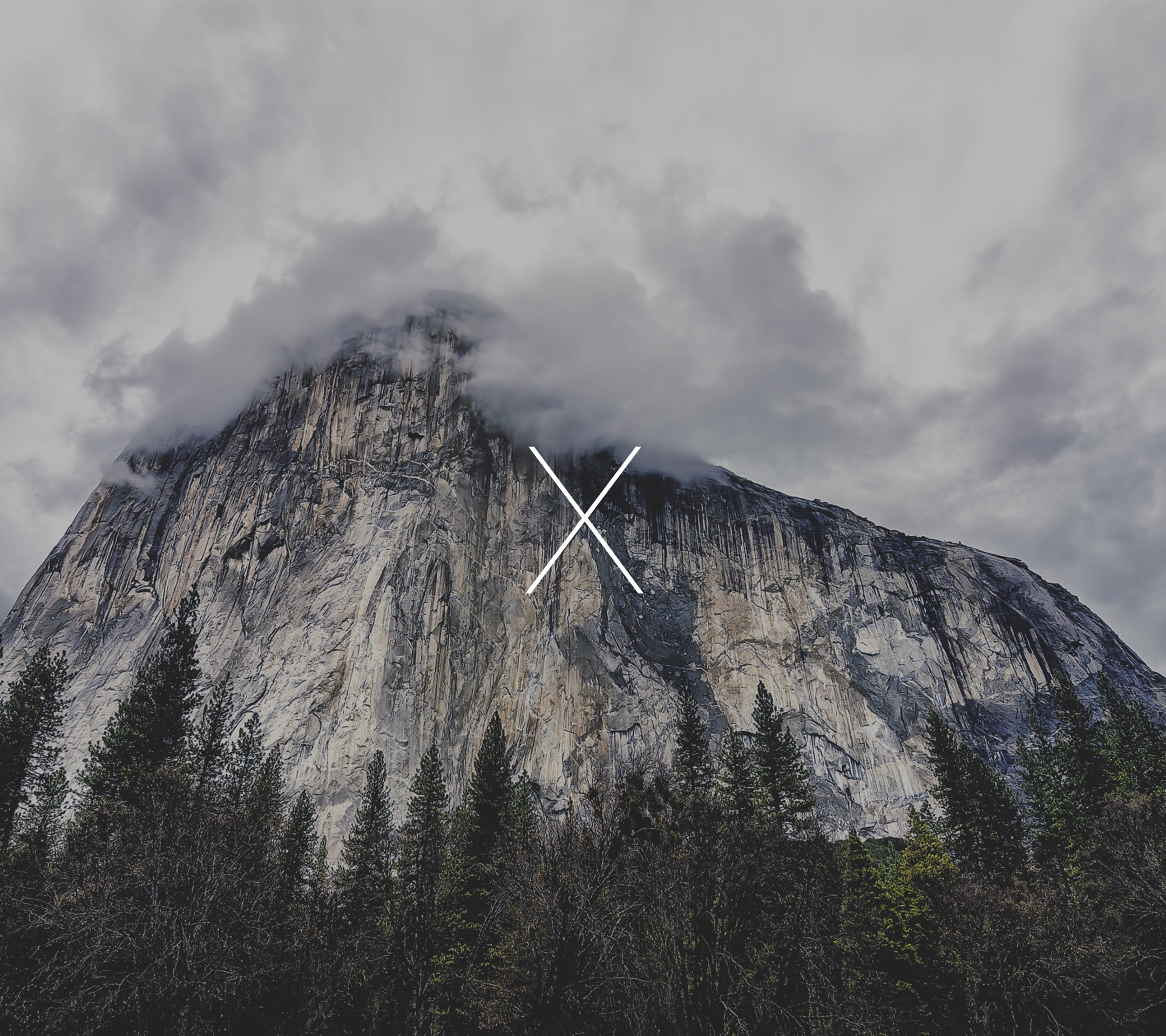 Mac Osx Yosemite Cloudy Logo Desktop Wallpaper