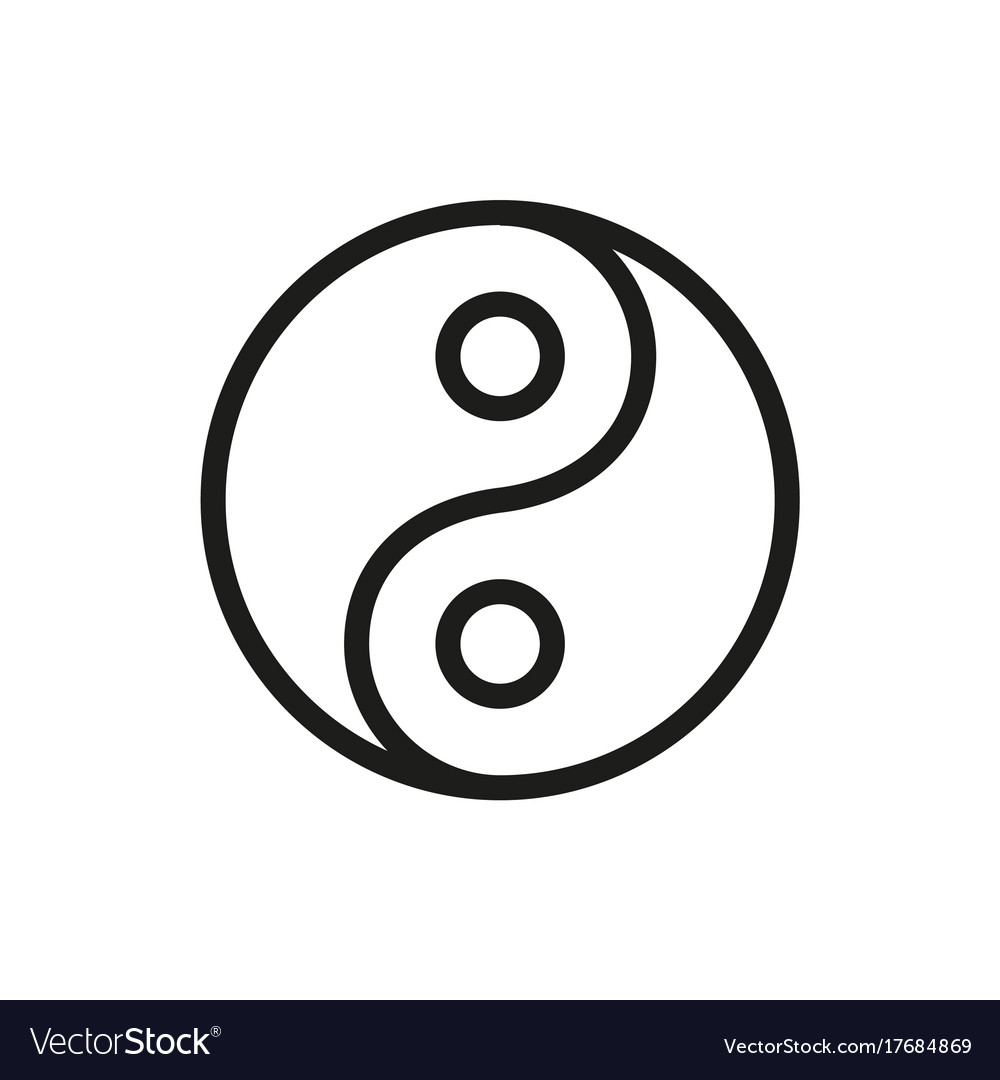Yin Yang Icon On White Background Royalty Vector Image