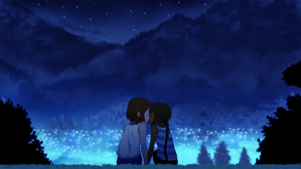 Romance Anime Love Couple Kissing Image HD