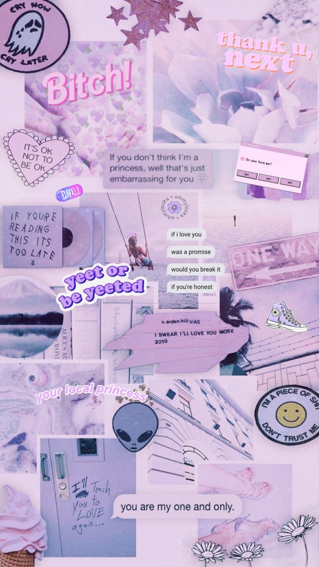 The Best Pastel Purple Aesthetic Collage Wallpaper Laptop