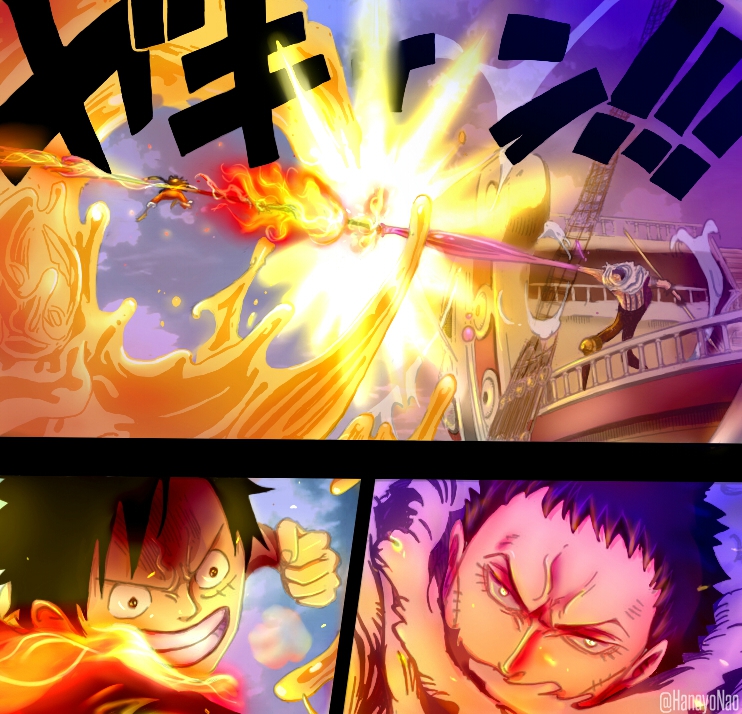 One Piece Luffy Vs Katakuri Color Version By Hanayo