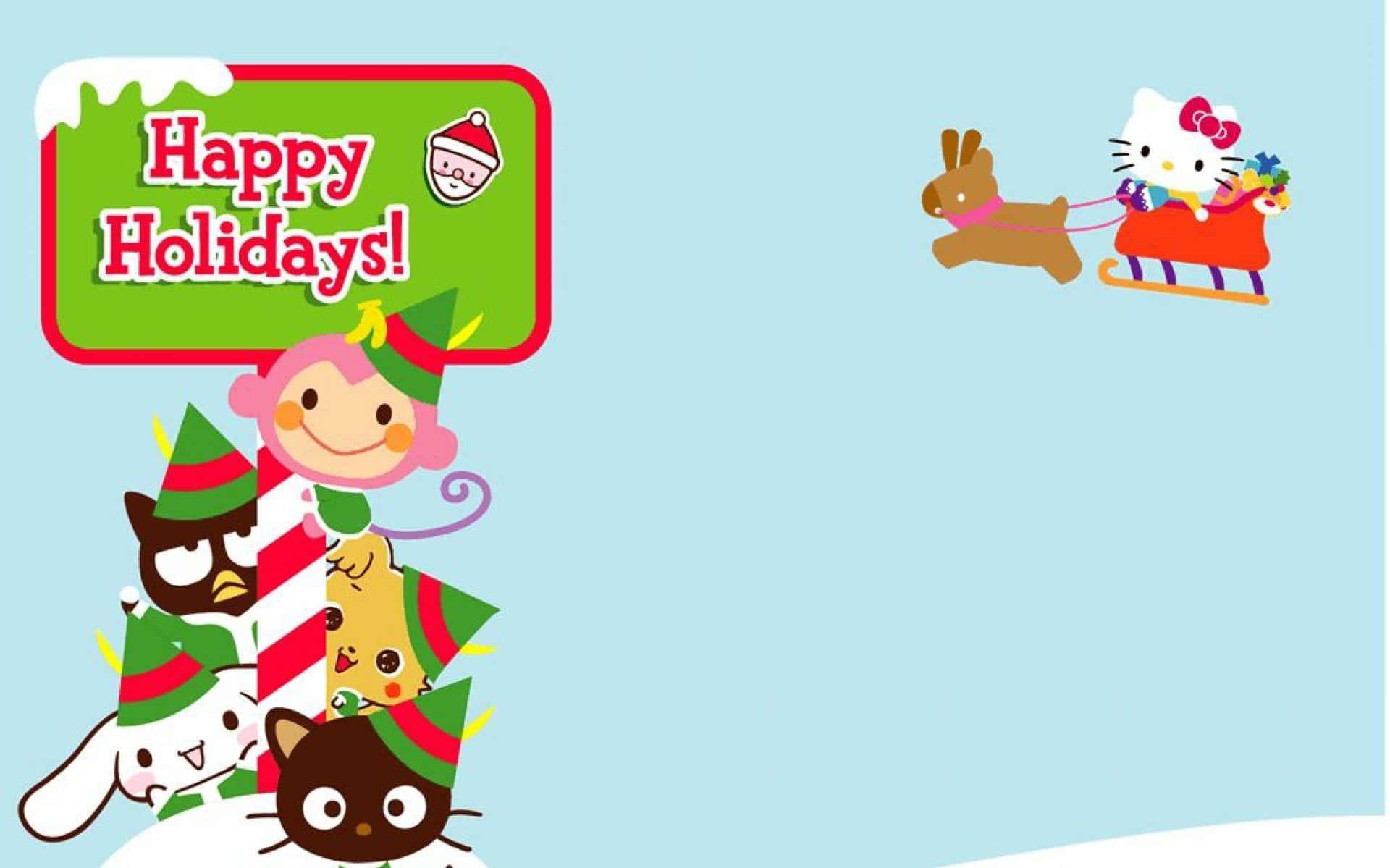 Download Celebrate the holidays with Hello Kitty Wallpaper