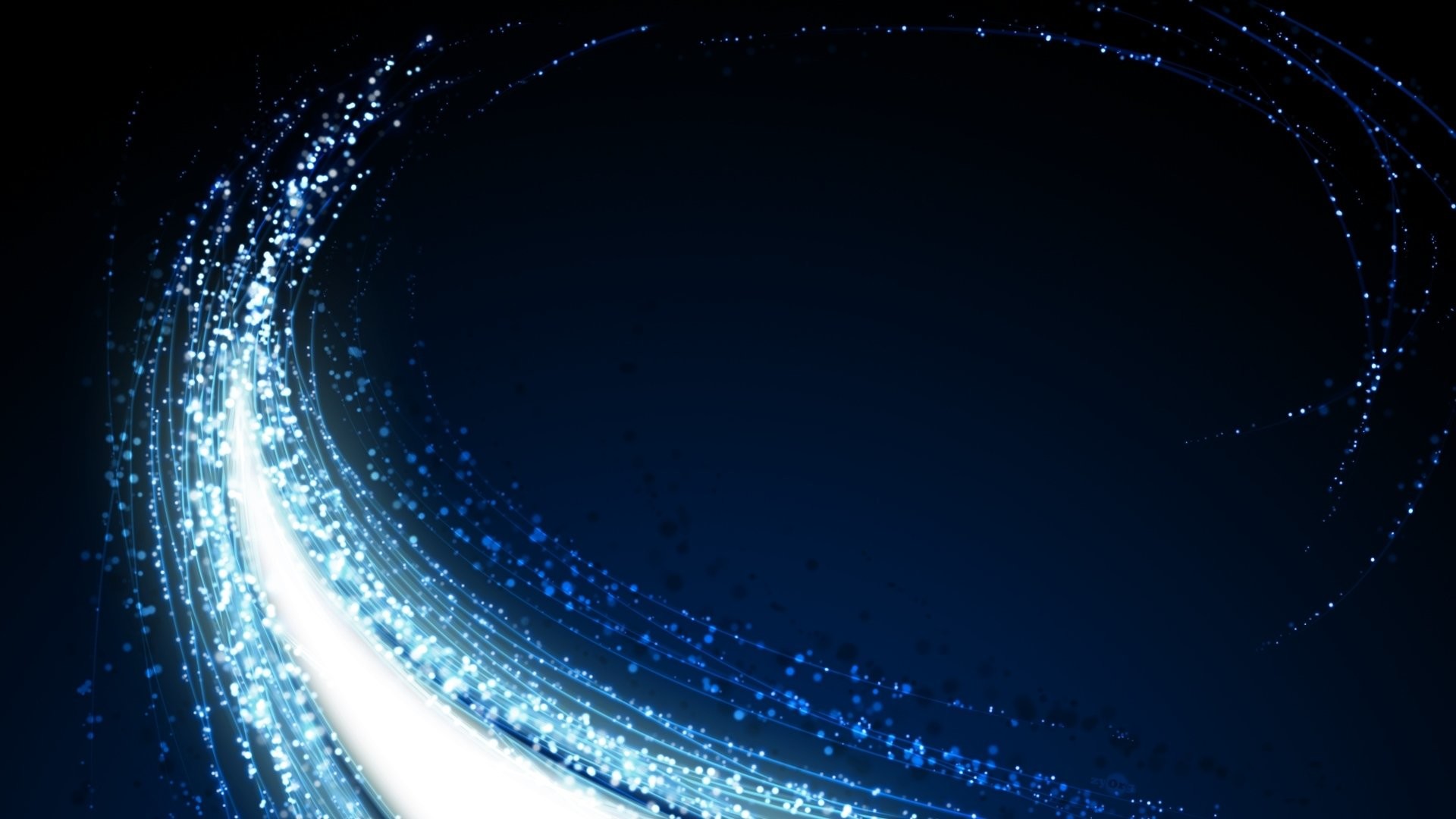 Abstract blue streaks of light on a dark background, suitable for a professional LinkedIn profile