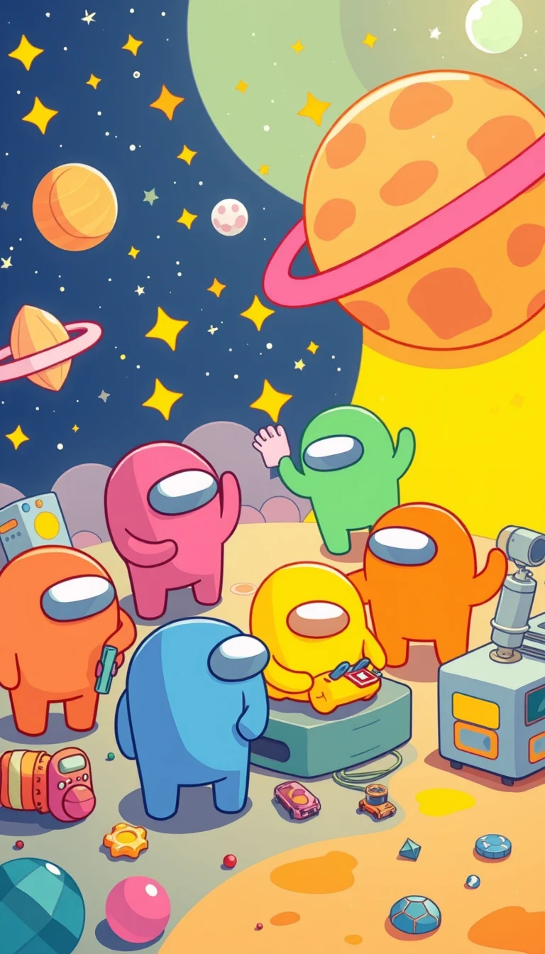 Cute Among Us Wallpaper