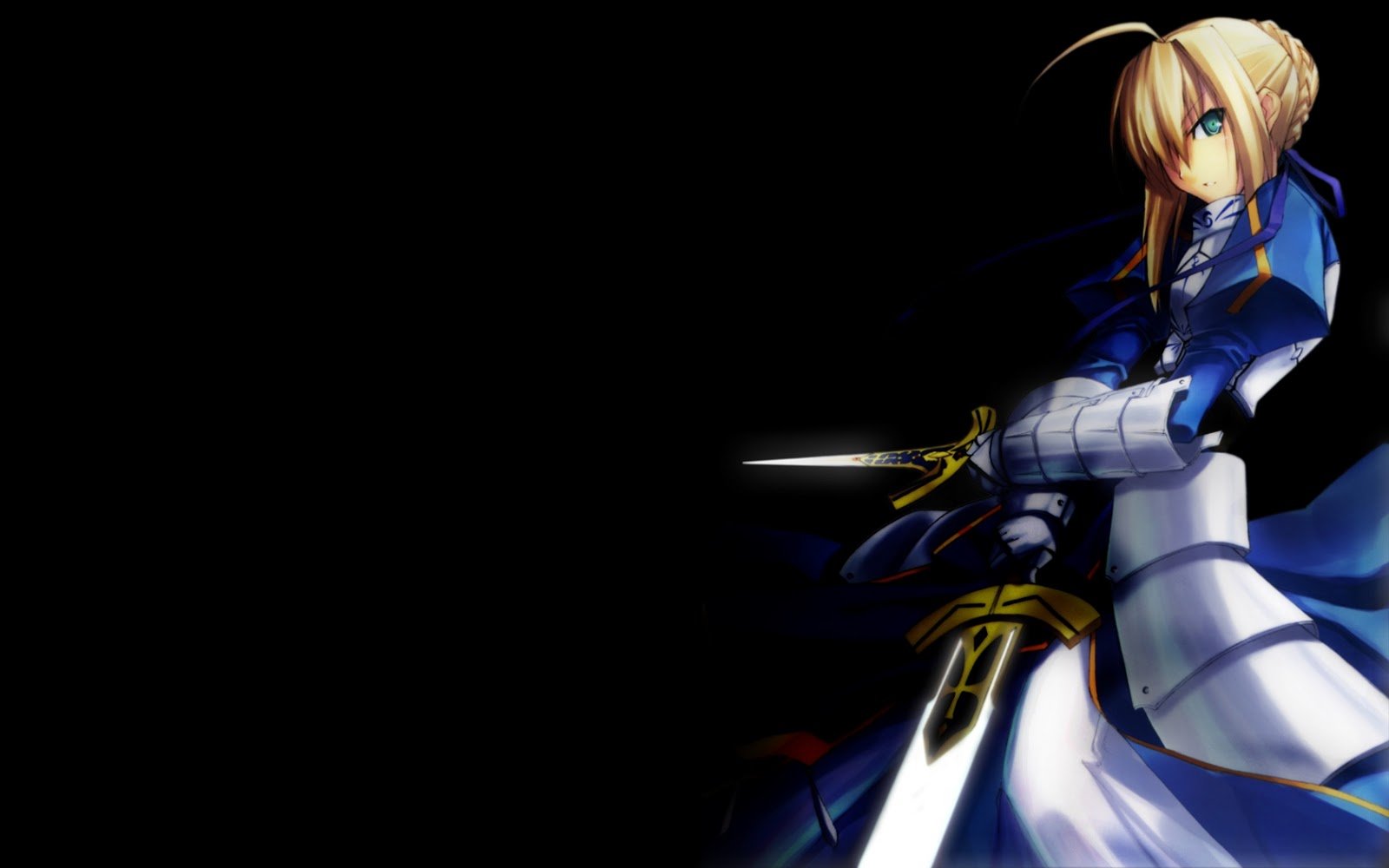 Fate Zero Saber Fate StayNight Anime Girl Sword Armor HD Wallpaper 1600x1000