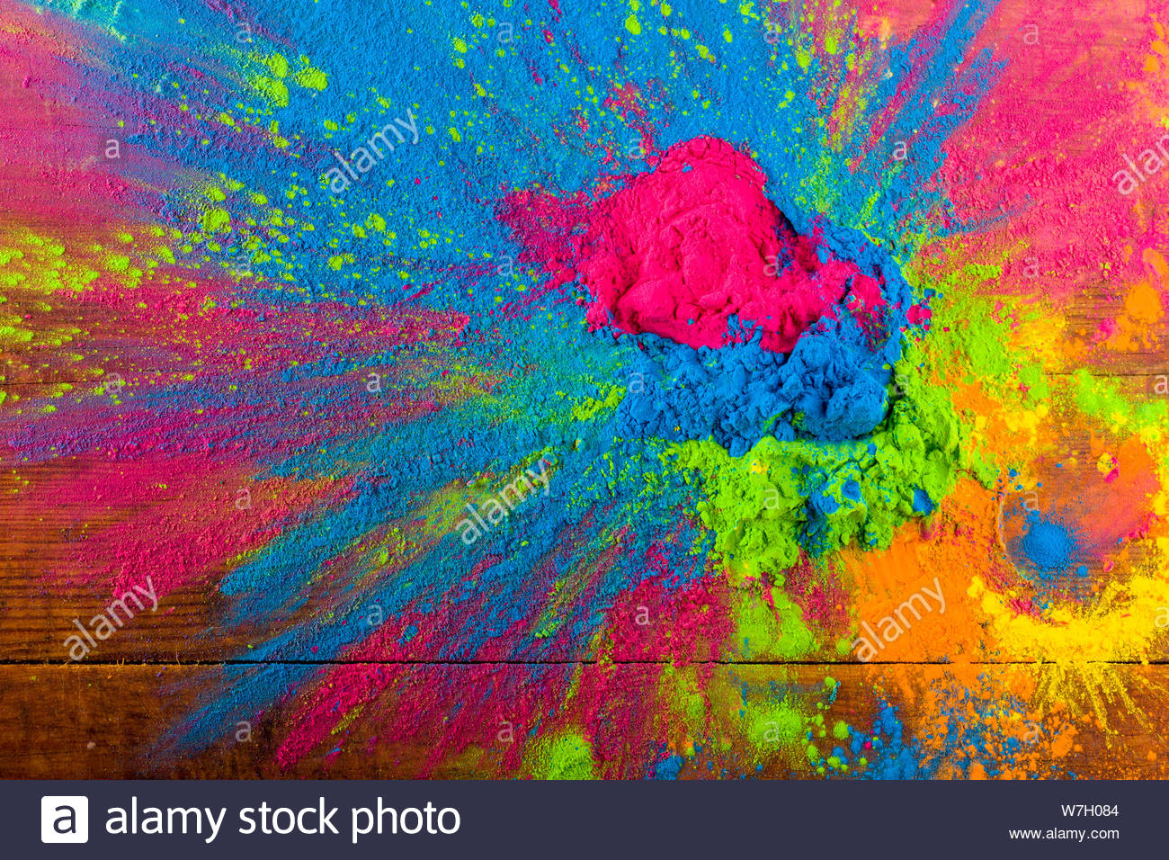 Abstract Colorful Happy Holi Background Color Vibrant Powder On