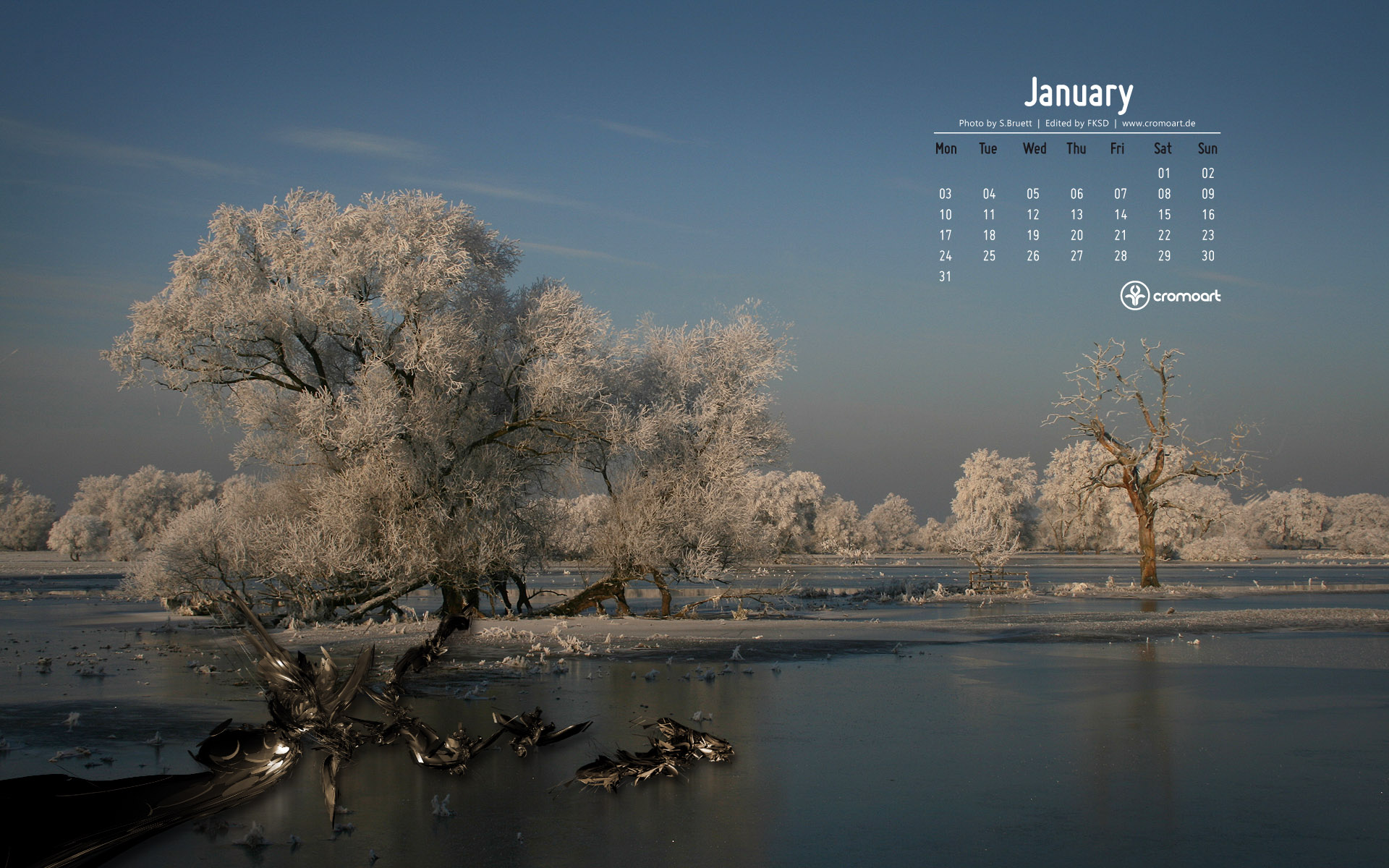 Wallpaper Desktop January Calendar Background Cromoart