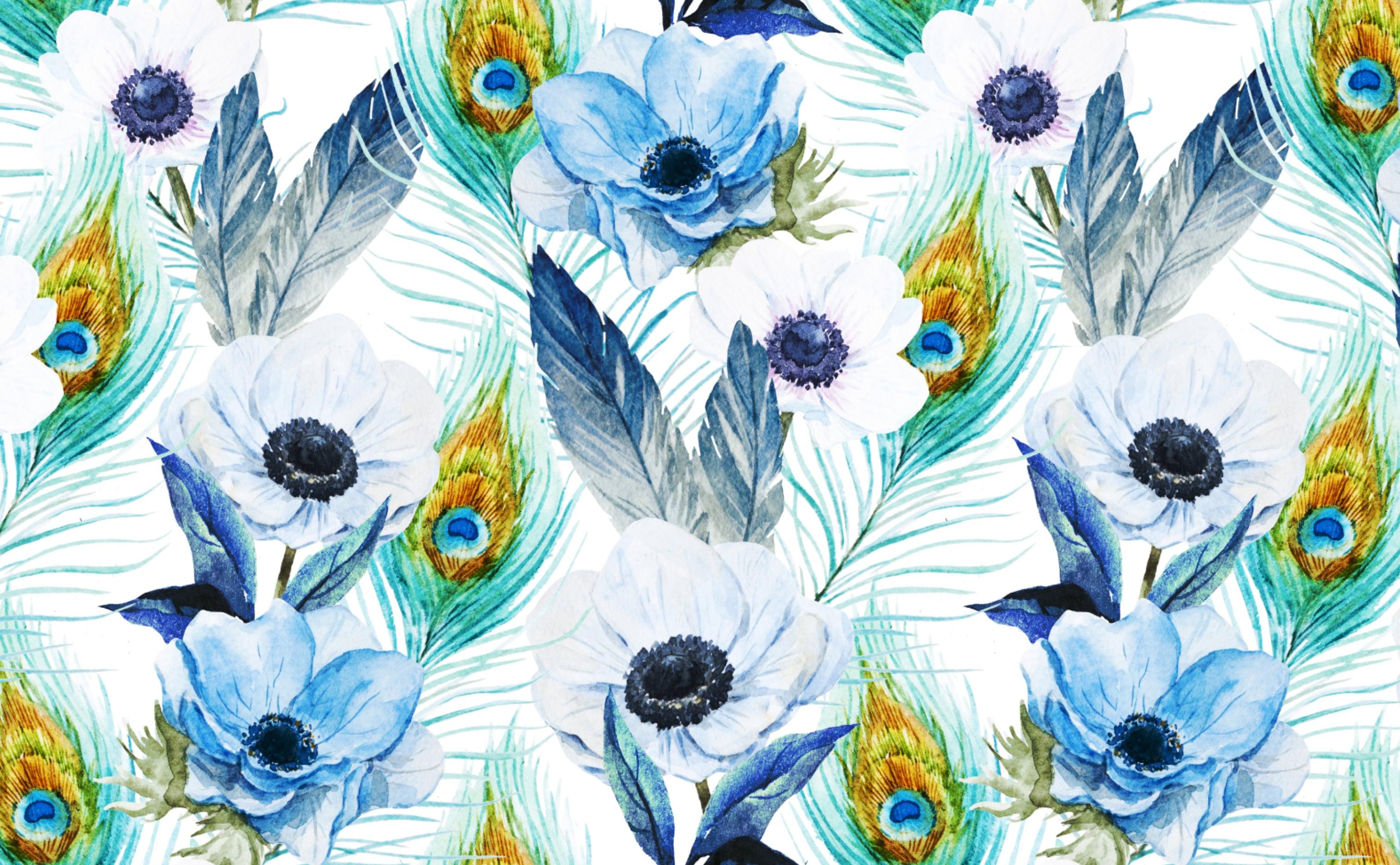 Peacock Feathers Wallpaper For Walls Poppies And Peacocks