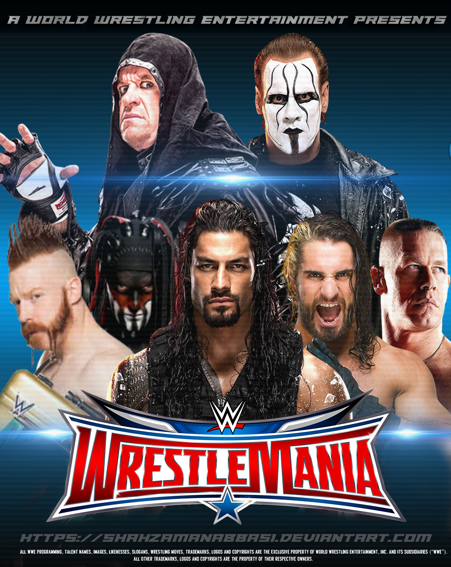 WWE Wrestlemania 32 Poster By Shahzaman by ShahzamanAbbasi on