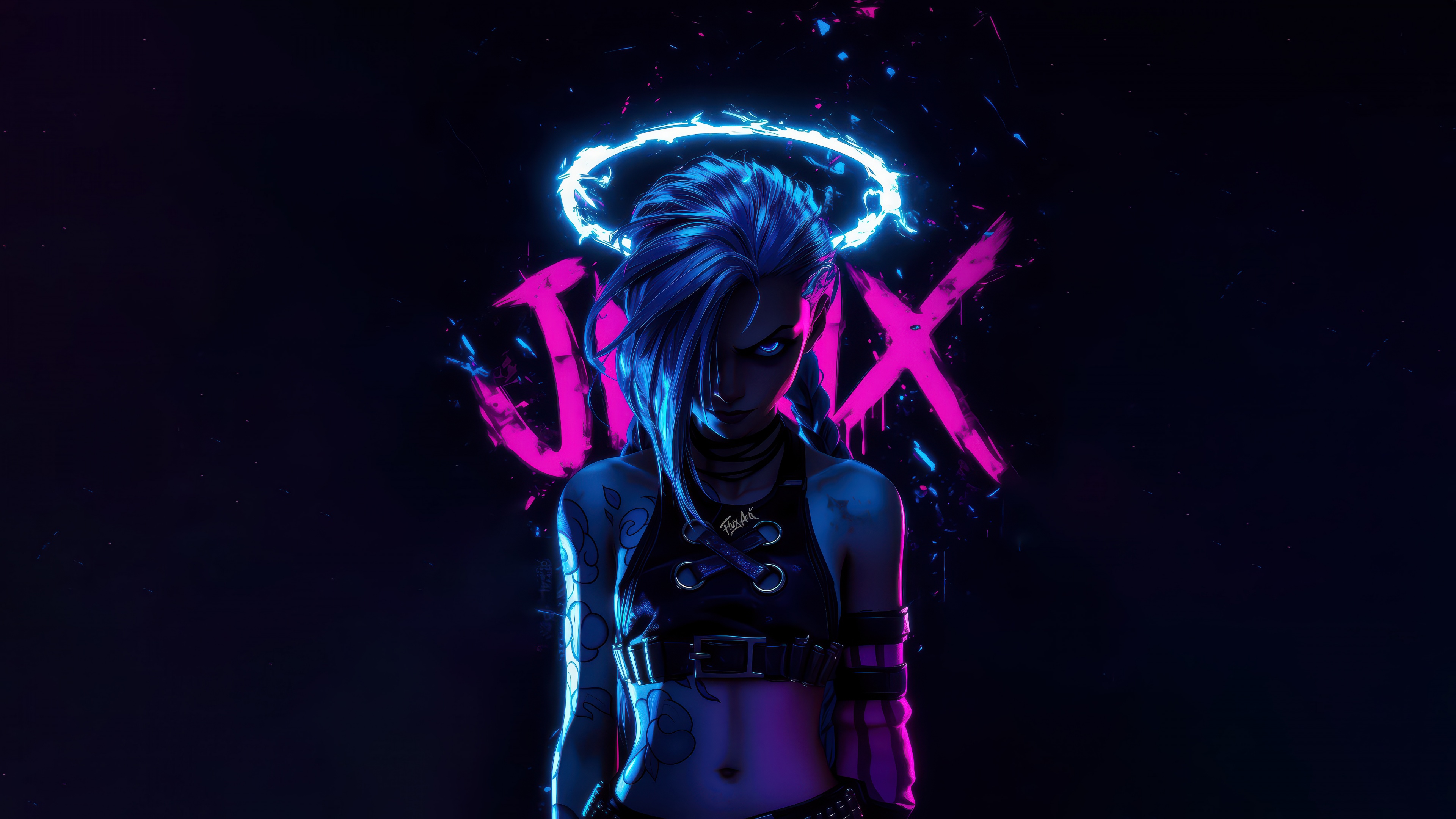 Jinx Wallpaper 4k Neon Art Dark 5k