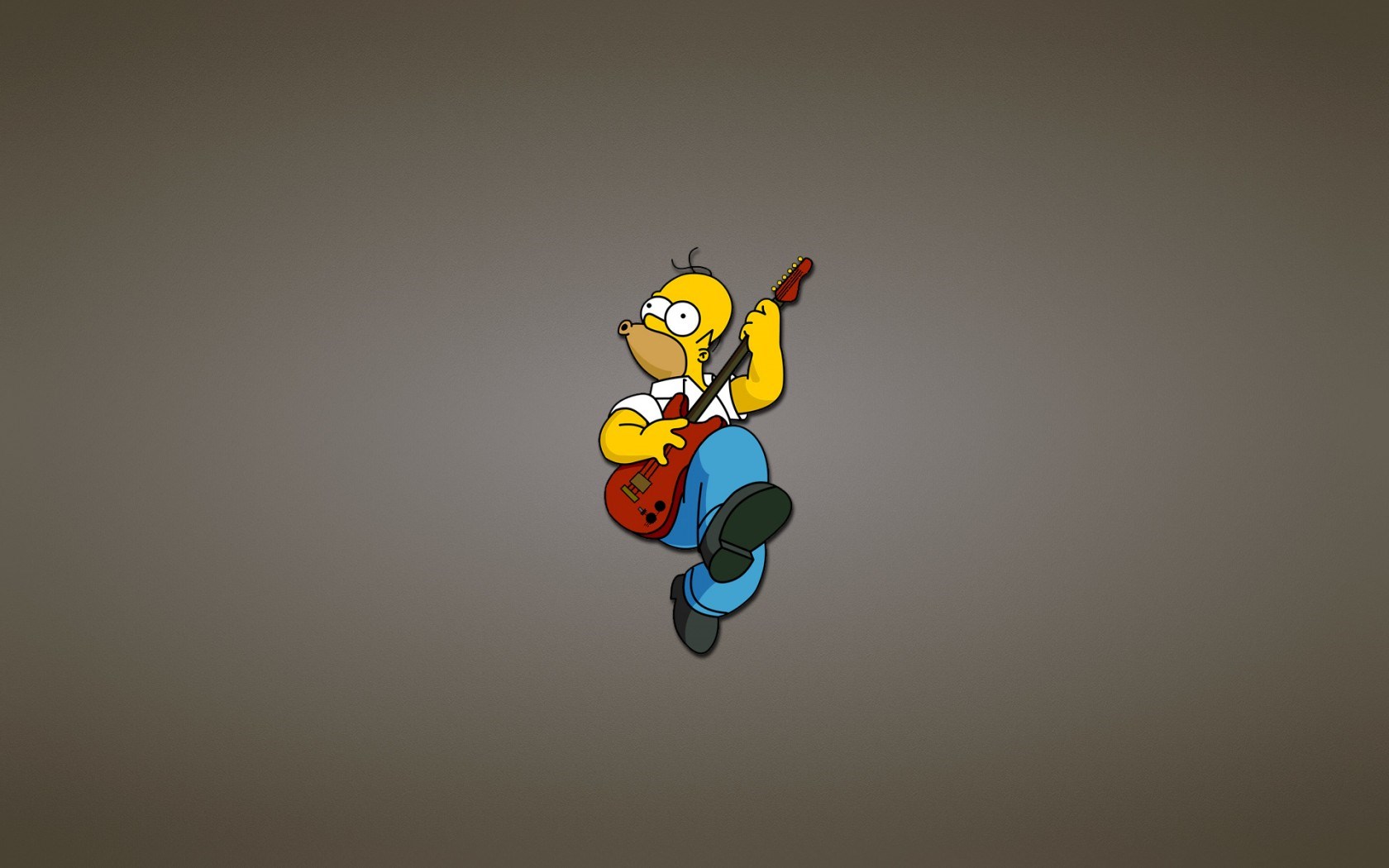 The Simpsons Homer Simpson Guitar Cartoon HD Wallpaper