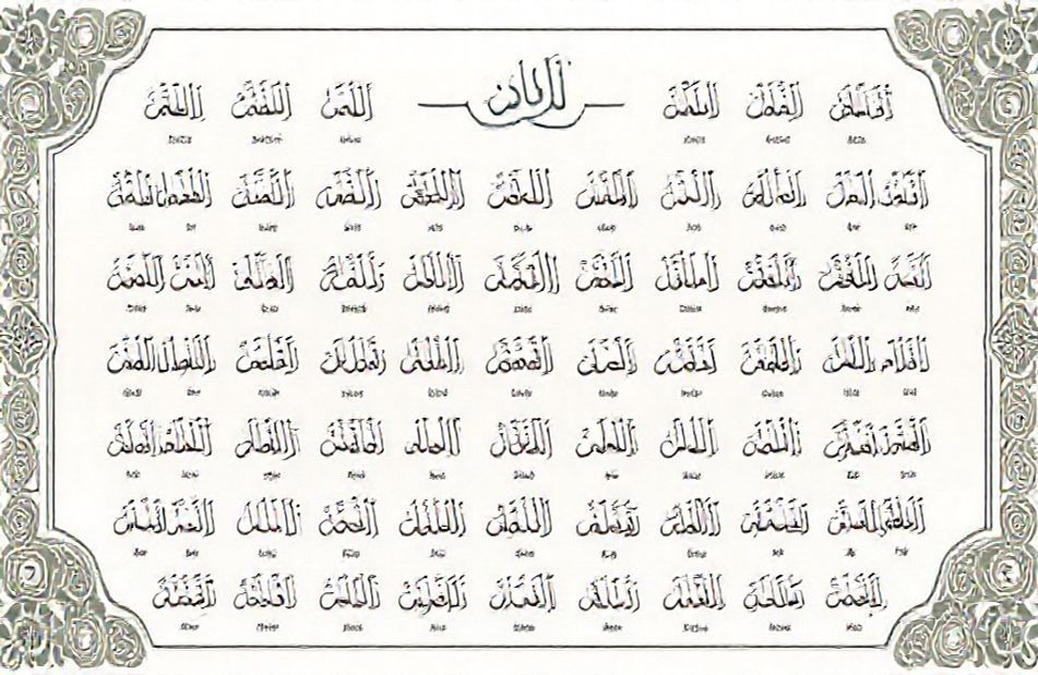 Names Of Allah Wallpaper