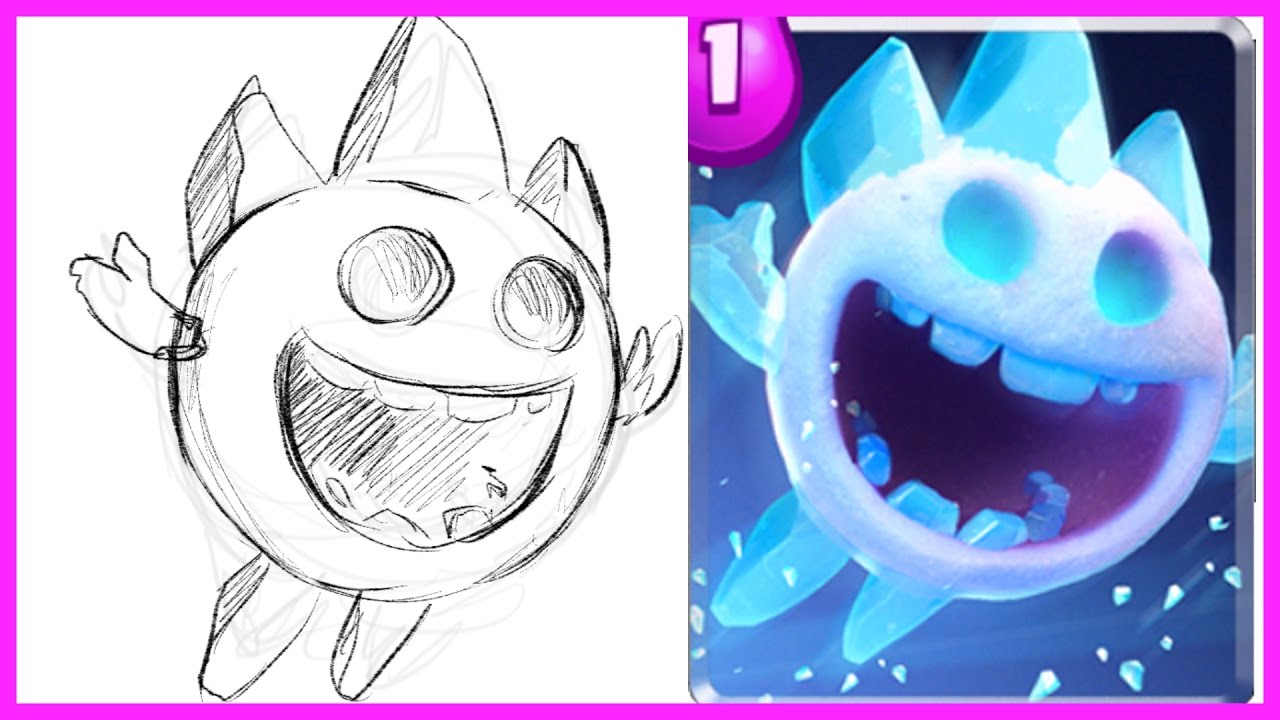 How To Draw Ice Spirit From Clash Royale