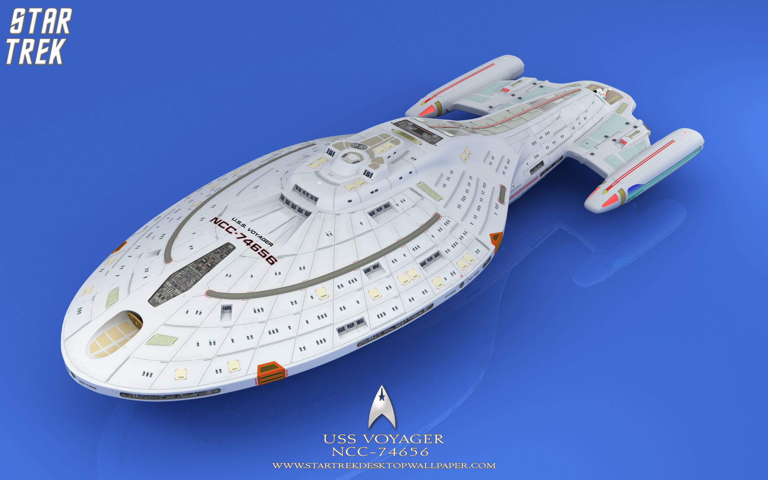 Star Trek 3d Model Uss Voyager Ncc